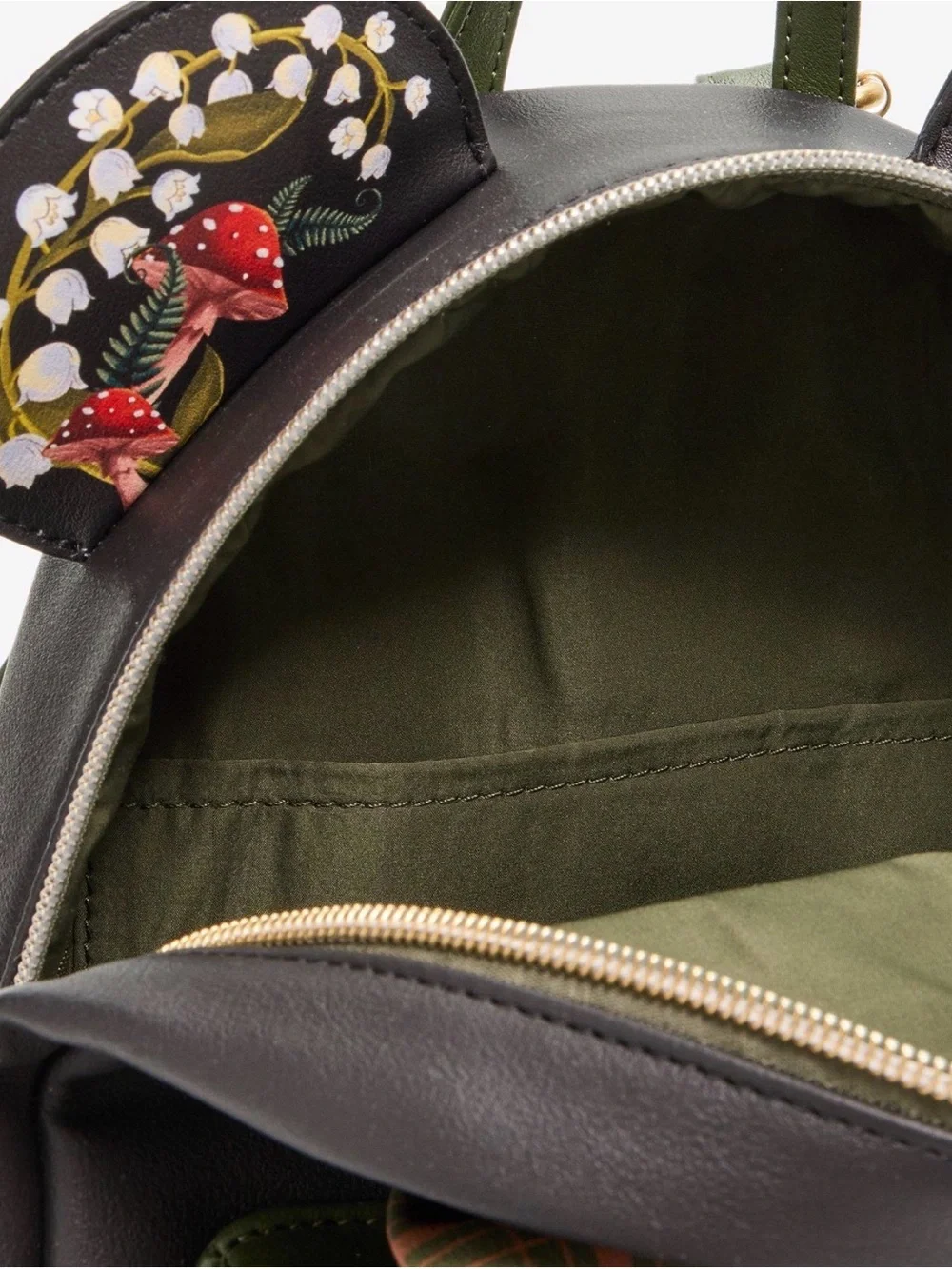 New Loungefly Disney Minnie Mouse Mushroom Ears Mini Backpack